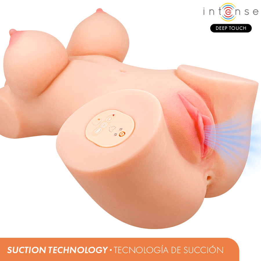 Intense Deep Touch Vero Remote Control Torse With Suction, Heat, Vibration And Voice - Loveangels