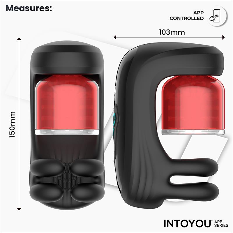 Into You App Series Torky Compressing Rotating Masturbator with App - Loveangels