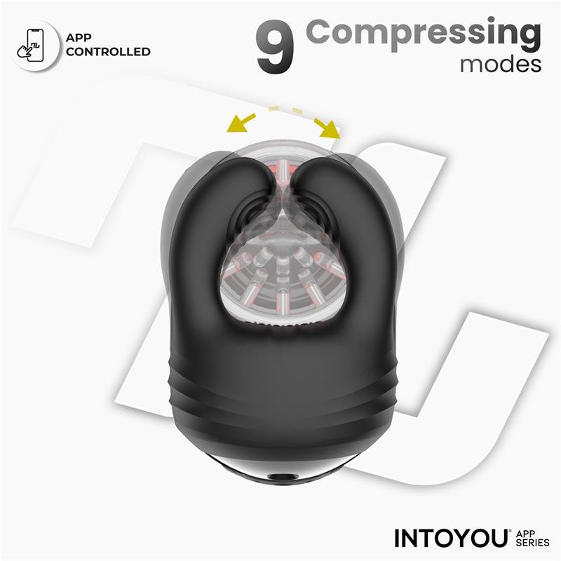 Into You App Series Torky Compressing Rotating Masturbator with App - Loveangels