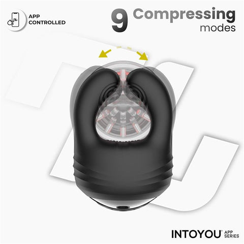Into You App Series Torky Compressing Rotating Masturbator with App - Loveangels