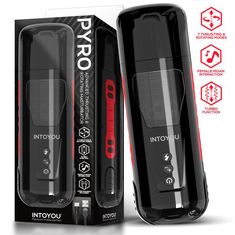 Into You Pyro Advanced Vibrating Thrusting Rotating Masturbator - Loveangels
