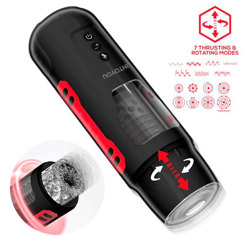 Into You Pyro Advanced Vibrating Thrusting Rotating Masturbator - Loveangels