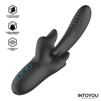 Into You Triton Triple Licking Tongue Vibrator - Loveangels