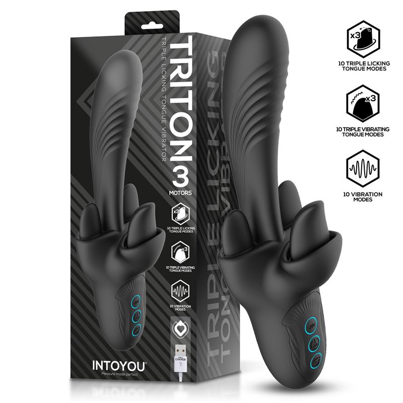 Into You Triton Triple Licking Tongue Vibrator - Loveangels