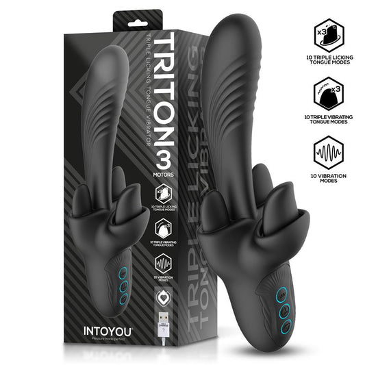 Into You Triton Triple Licking Tongue Vibrator - Loveangels