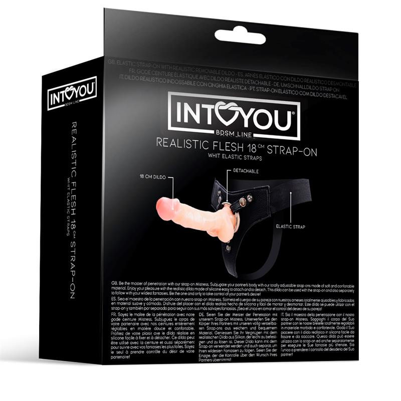 IntoYou BDSM Line Mistress Elastic Strap-on Silicone Dildo 18 cm Flesh - Loveangels