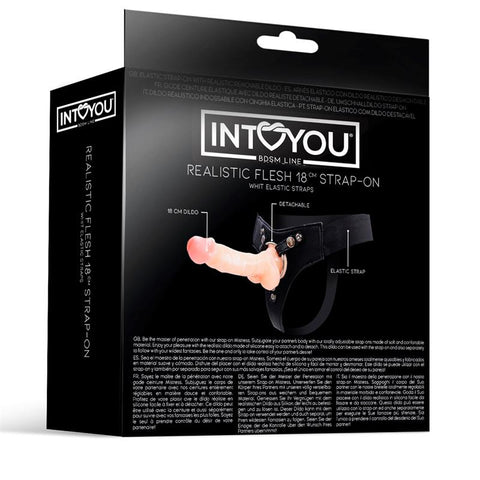 IntoYou BDSM Line Mistress Elastic Strap-on Silicone Dildo 18 cm Flesh - Loveangels