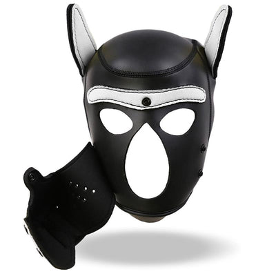 IntoYou Black And White Neoprene Dog Hound Hood - Loveangels