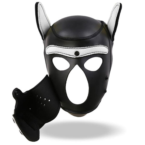 IntoYou Black And White Neoprene Dog Hound Hood - Loveangels