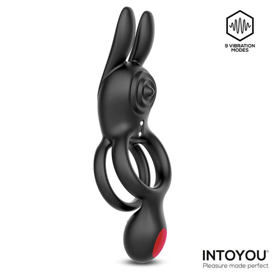 IntoYou Konny Vibrating Rabbit Double Ring With Remote - Loveangels