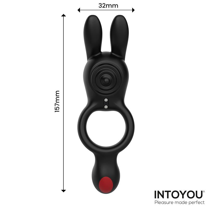 IntoYou Konny Vibrating Rabbit Double Ring With Remote - Loveangels