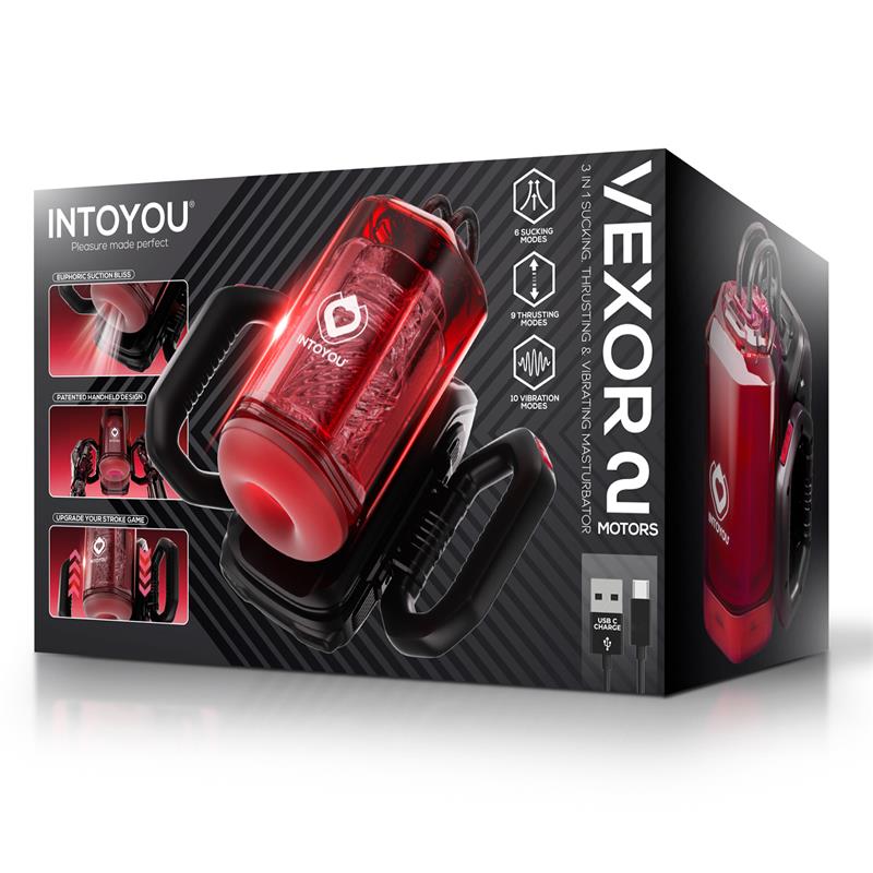 IntoYou Vexor 3 in 1 Male Masturbator Sucking, Thrusting and Vibrator - Loveangels