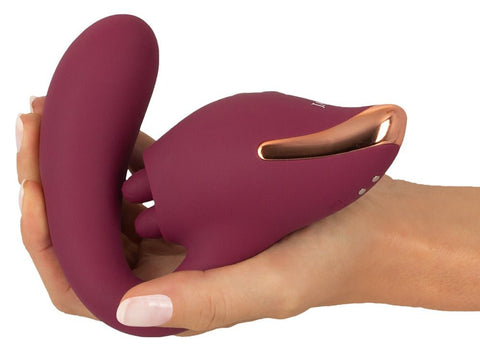 Javida 2 Function Vibrator With Moving Tongues - Loveangels
