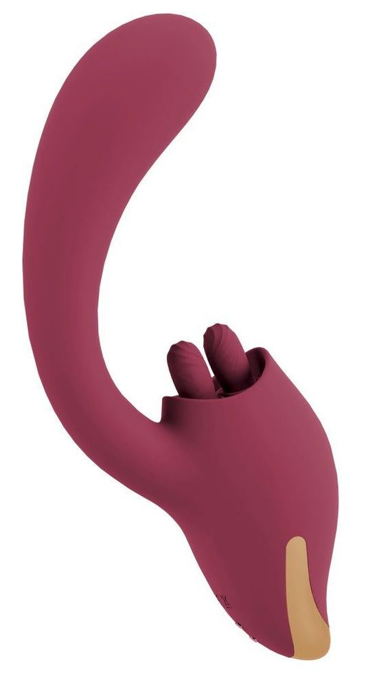 Javida 2 Function Vibrator With Moving Tongues - Loveangels