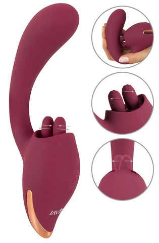 Javida 2 Function Vibrator With Moving Tongues - Loveangels