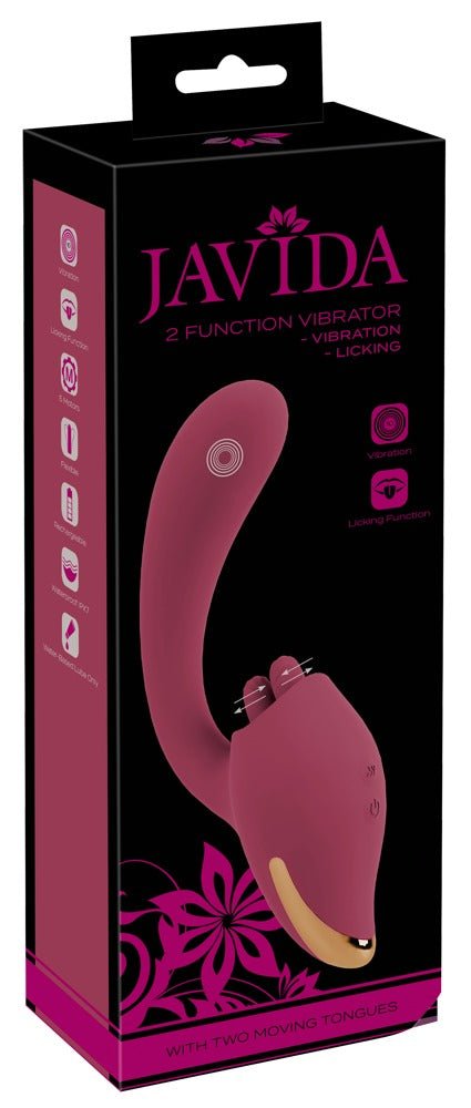 Javida 2 Function Vibrator With Moving Tongues - Loveangels