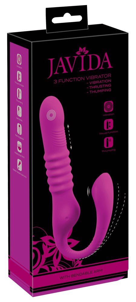 Javida 3 Function Thrusting Vibrator With Pulse - Loveangels