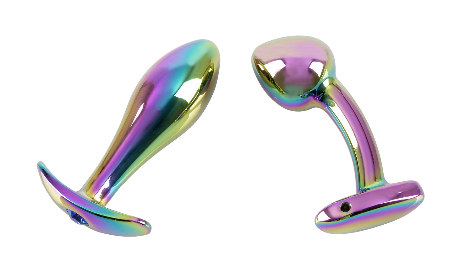 Anos Metal Butt Plug Set in Rainbow Colours