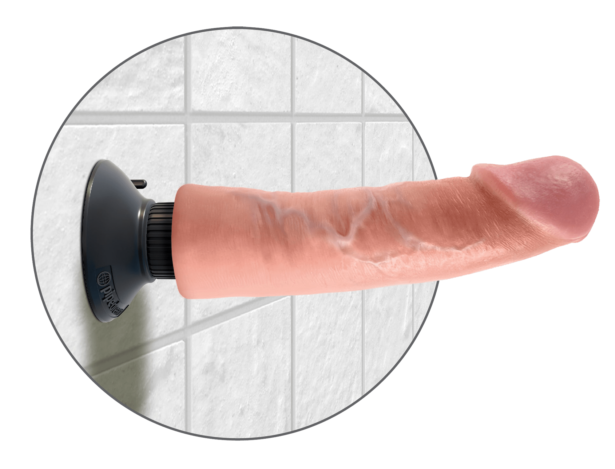 King Cock 9 Inch Vibrating Cock Light - Loveangels
