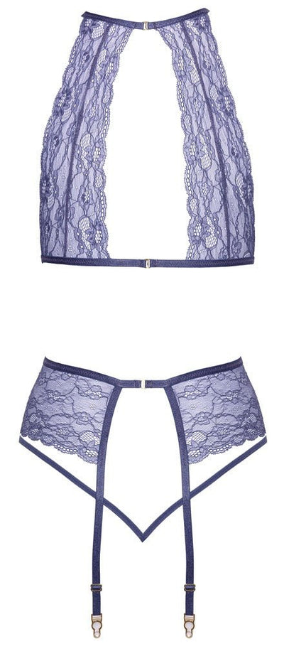 Kissable Lace Bra and Thong Set with Garter Belt - Loveangels