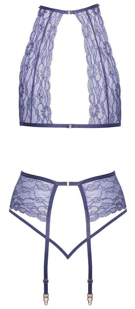 Kissable Lace Bra and Thong Set with Garter Belt - Loveangels