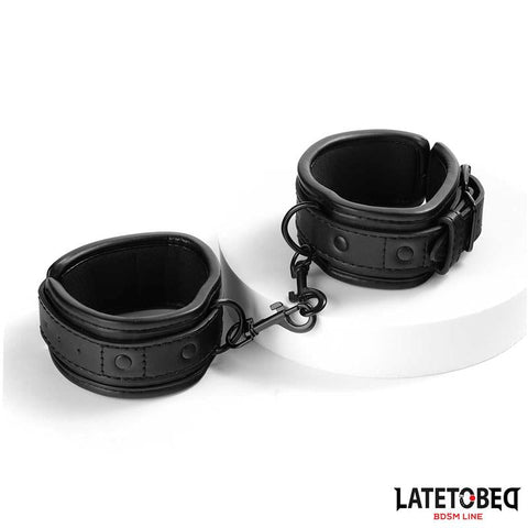 Late To Bed Collar With Behind Back Cuffs And Leash - Loveangels
