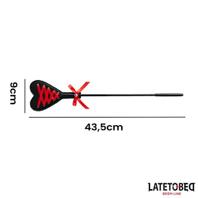 Late To Bed Corset Heart Paddle - Loveangels