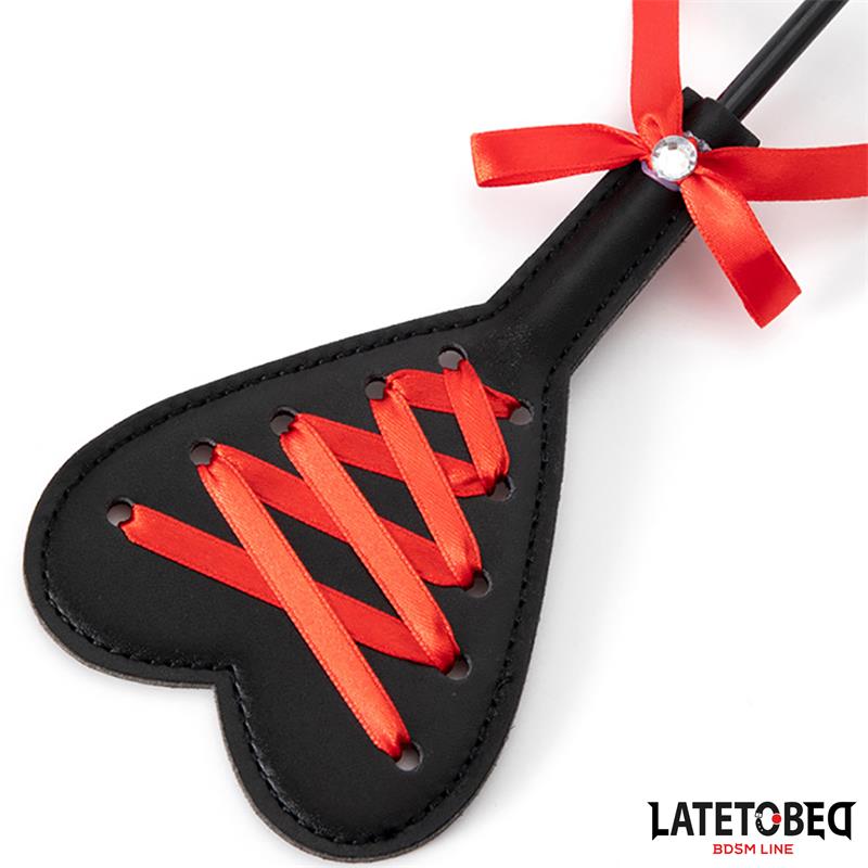 Late To Bed Corset Heart Paddle - Loveangels