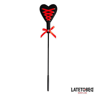 Late To Bed Corset Heart Paddle - Loveangels