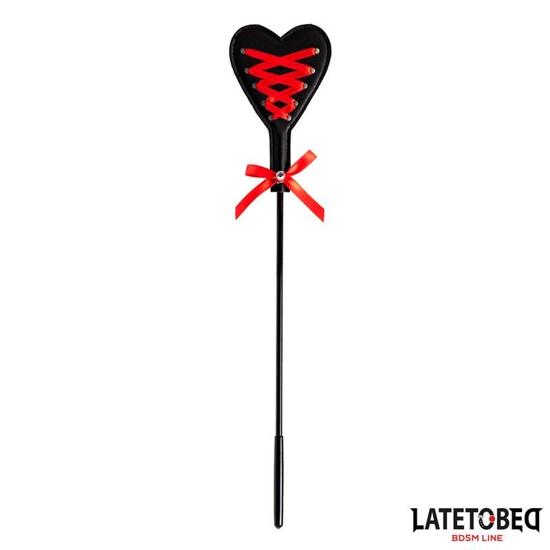 Late To Bed Corset Heart Paddle - Loveangels