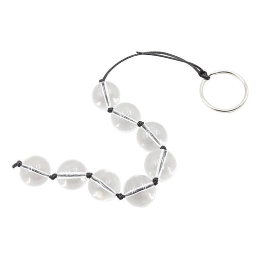 Late To Bed Glass Anal Beads - Loveangels