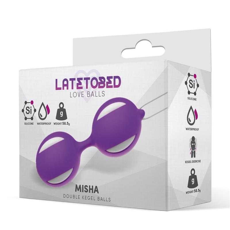 Late To Bed Misha Silicone Double Kegel Balls - Loveangels