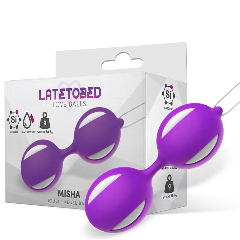 Late To Bed Misha Silicone Double Kegel Balls - Loveangels