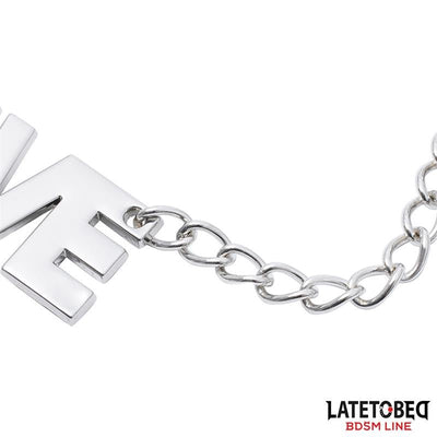 Late To Bed Nipple Clamps With Slave Pendant - Loveangels
