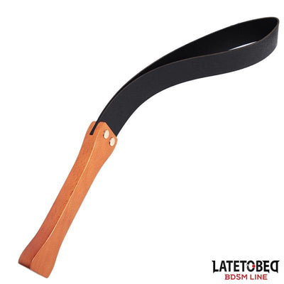 Late To Bed PU Paddle With Wooden Handle - Loveangels
