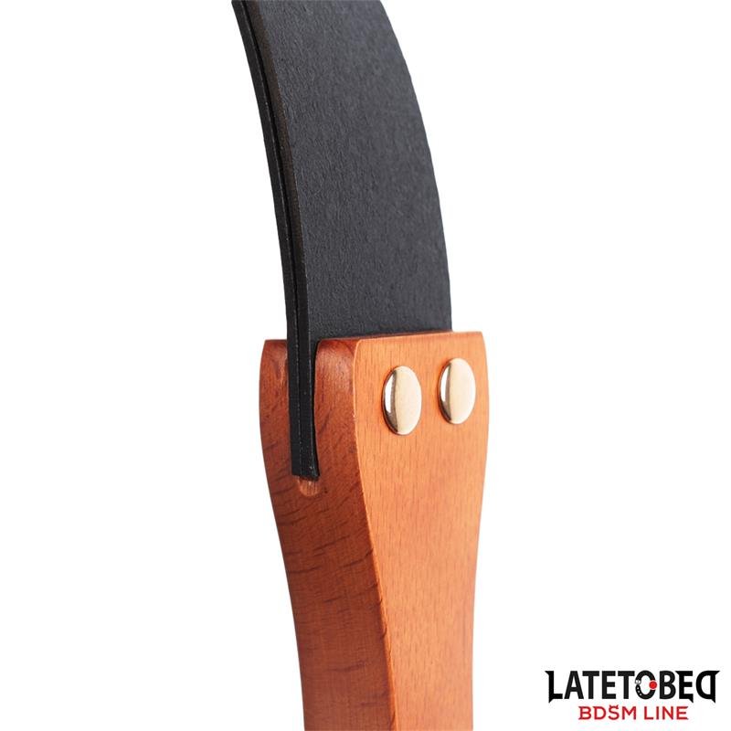 Late To Bed PU Paddle With Wooden Handle - Loveangels