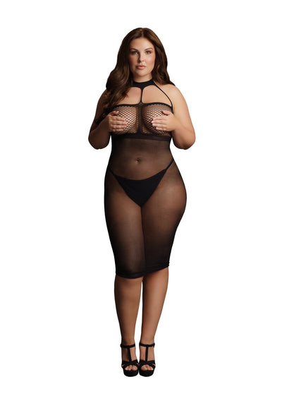 Le Désir - High Neck Dress - Plus Size - Loveangels
