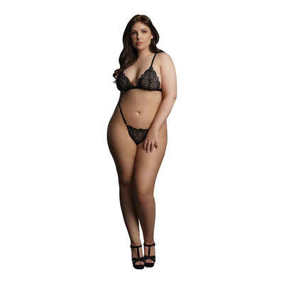 Le Desir Magic Lace Velvet Lingerie - Plus Size - Loveangels