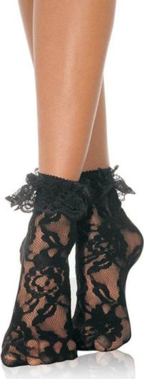 Leg Avenue Lace Ankle Socks - Loveangels