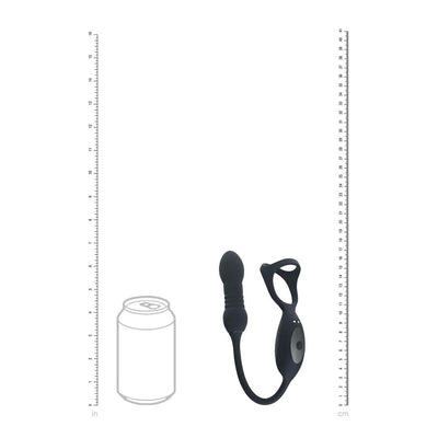 Levelz Vibrating and Thrusting Silicone Tri O Cockring with Prostate Stimulator - Loveangels