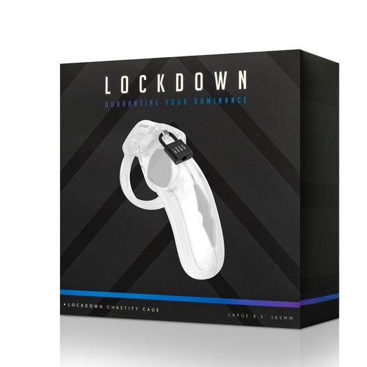 Lockdown Chastity Cage Large Transparent - Loveangels