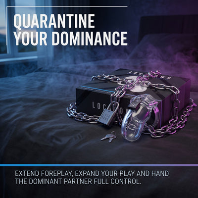 Lockdown Chastity Cage Large Transparent - Loveangels