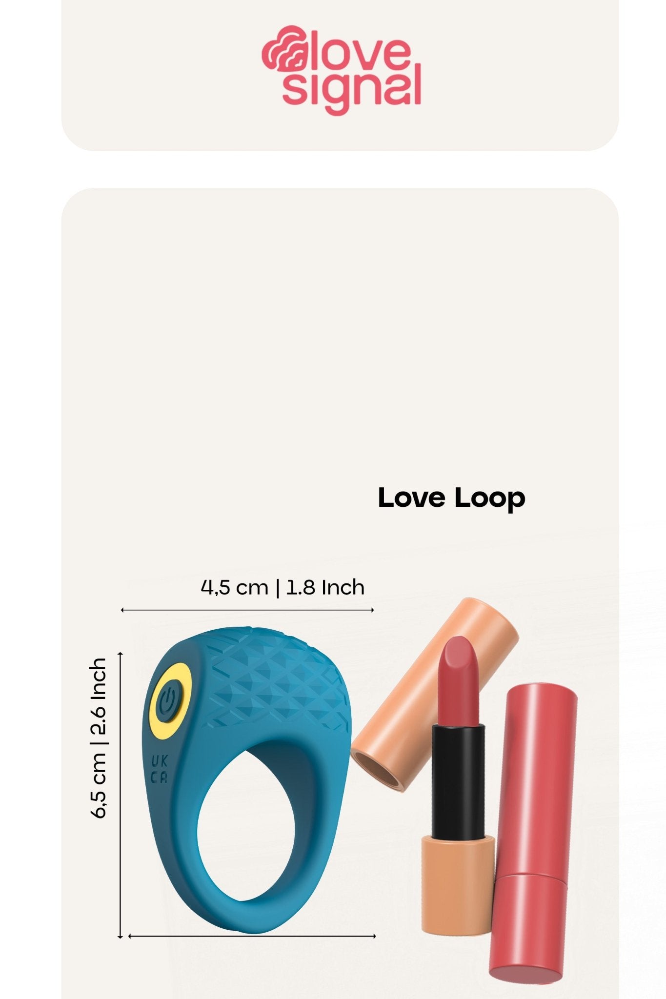 Love Signal Love Loop Vibrating Cock Ring - Loveangels