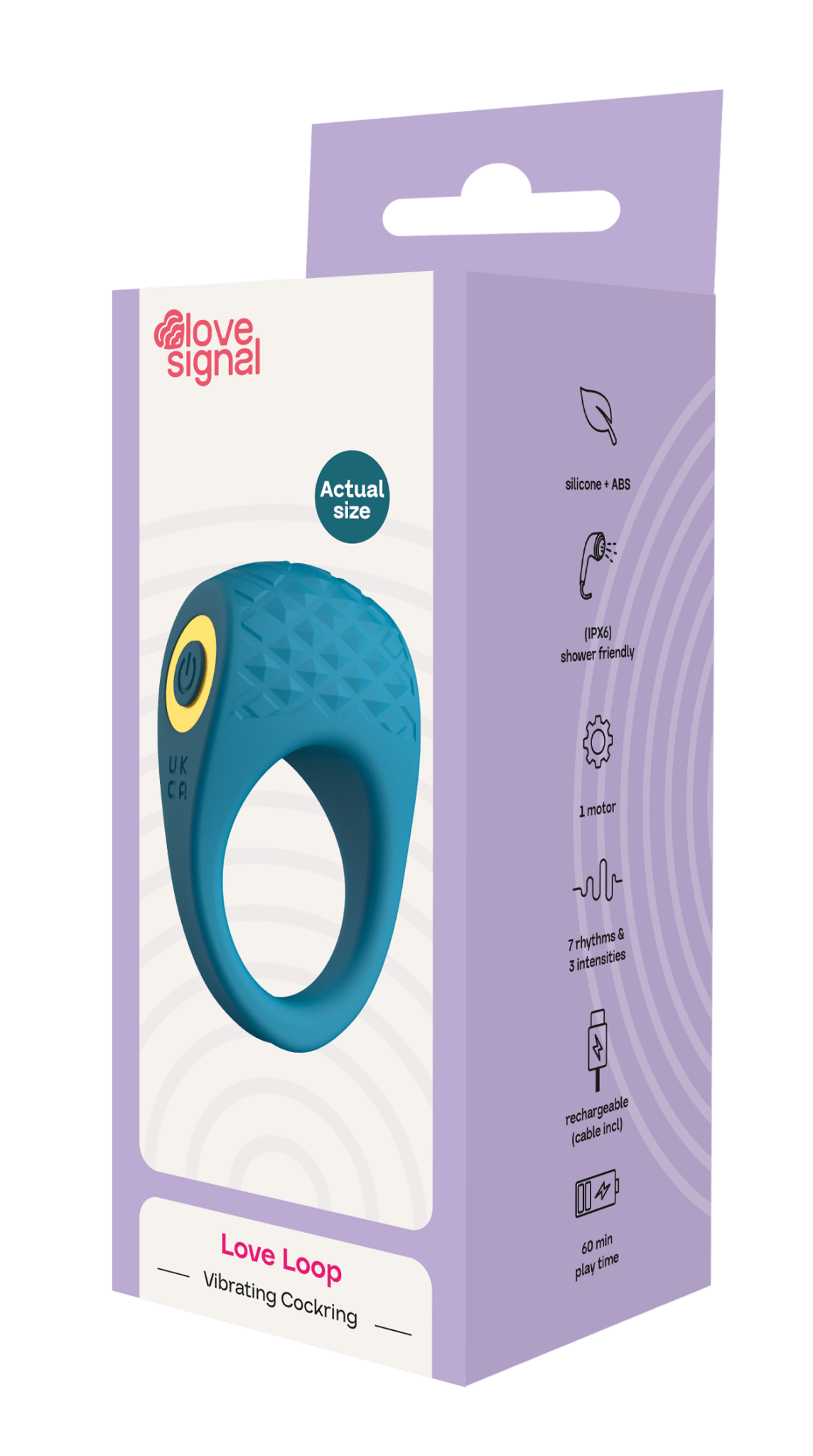 Love Signal Love Loop Vibrating Cock Ring - Loveangels