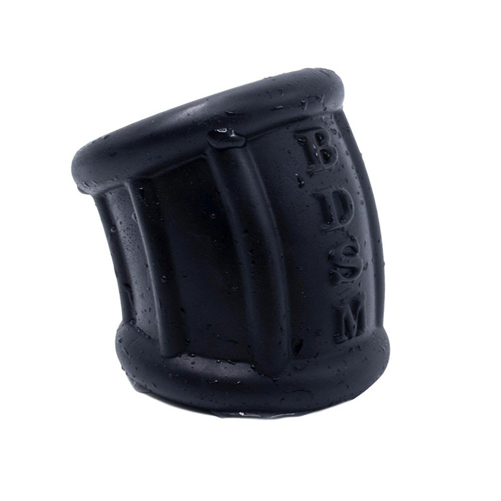Loveangels 2.25'' Black Thick Silicone Cock/Ball Ring - Loveangels
