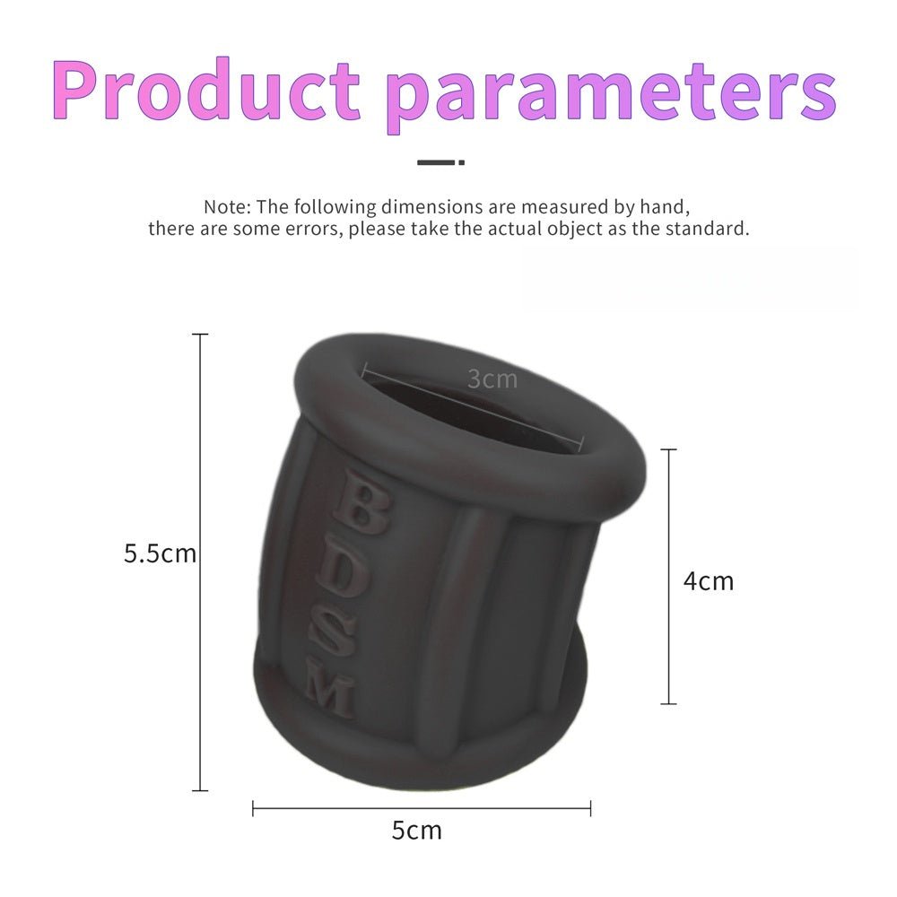 Loveangels 2.25'' Black Thick Silicone Cock/Ball Ring - Loveangels