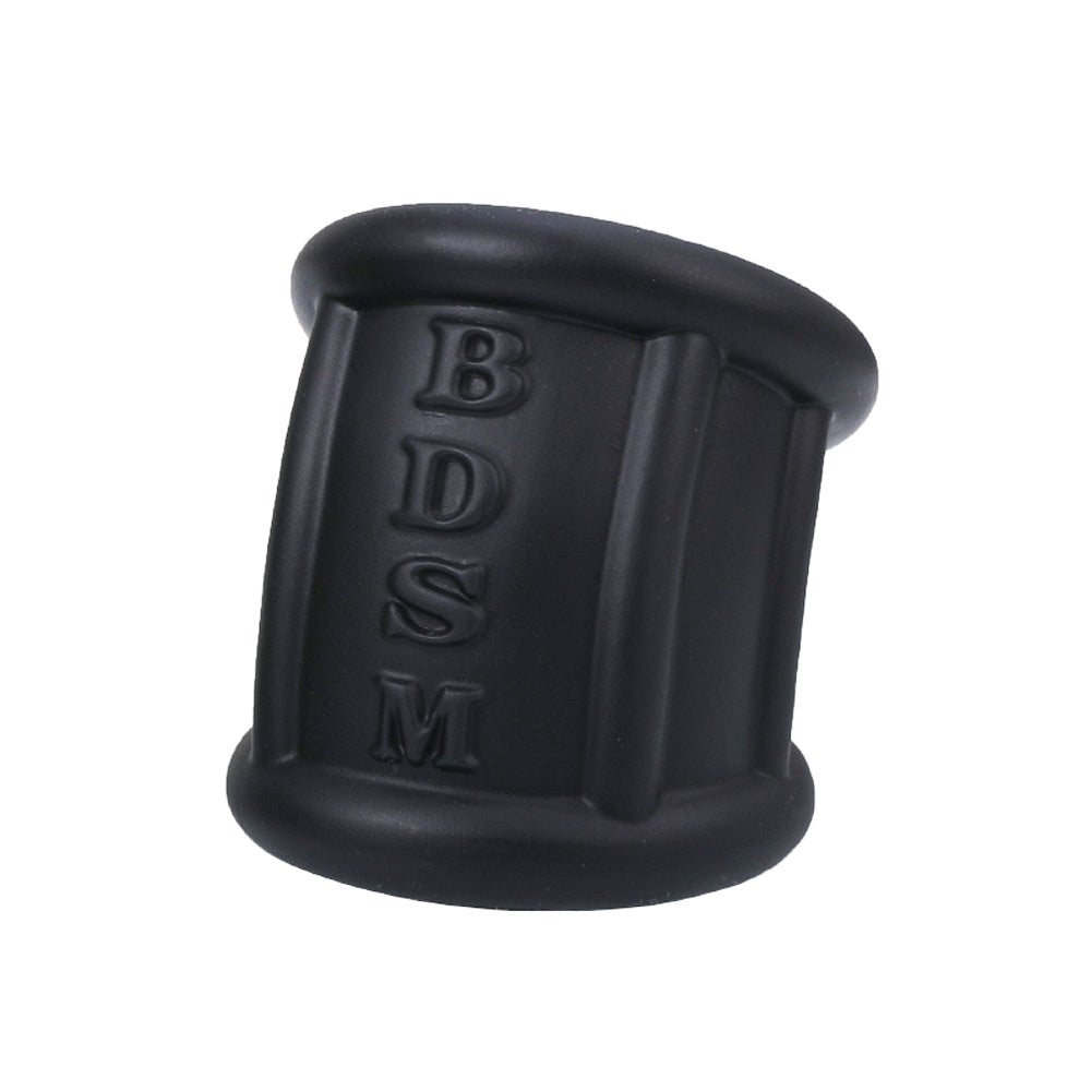 Loveangels 2.25'' Black Thick Silicone Cock/Ball Ring - Loveangels