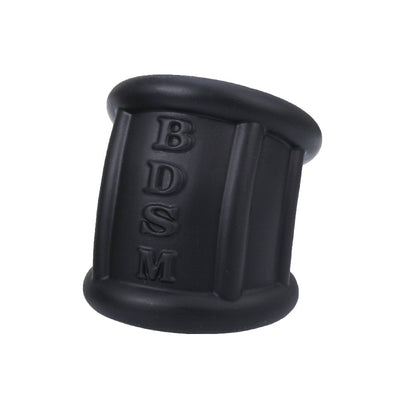 Loveangels 2.25'' Black Thick Silicone Cock/Ball Ring - Loveangels