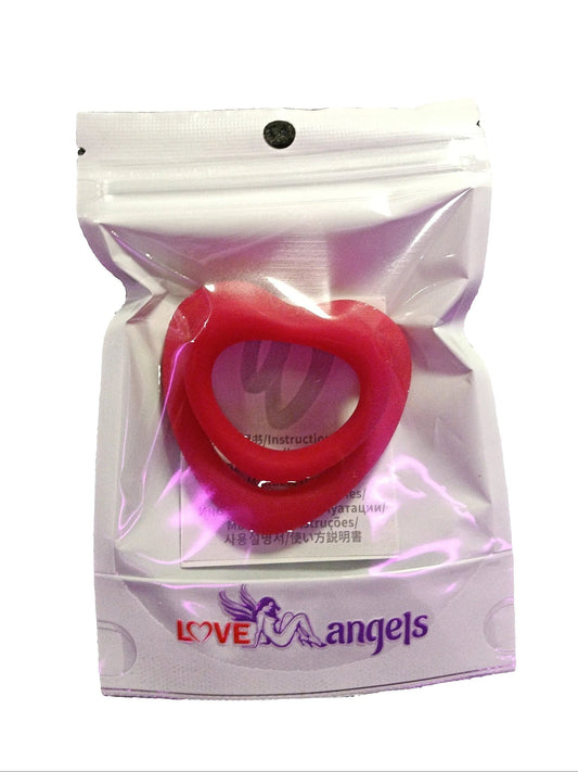 Loveangels 2.25" Silicone Heart Dual Cock Ring - Loveangels
