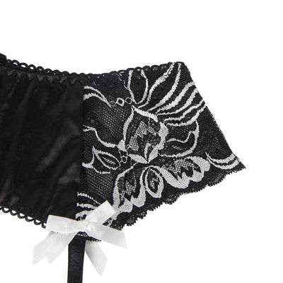Loveangels 3 Piece Open Bust Bra And Garter Panty Set - Loveangels